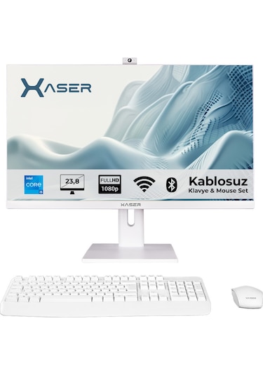 Xaser XS170 i3-12100 8 GB 1 TB SSD 23.8" Dos AIO Masaüstü Bilgisayar