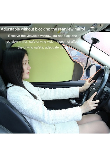 Cbtx Araba Camı Güneşlik Uv Koruma Vantuzlu Ayarlanabilir Otomatik Pencere Gölgeliği - Pembe