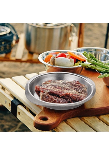 Tenfowee Paslanmaz Çelik Yapışmaz Kamp Piknik Yemek Kabı, Outdoor Aktivite Ve Barbekü İçin Pratik Taşıma. Çok Renkli