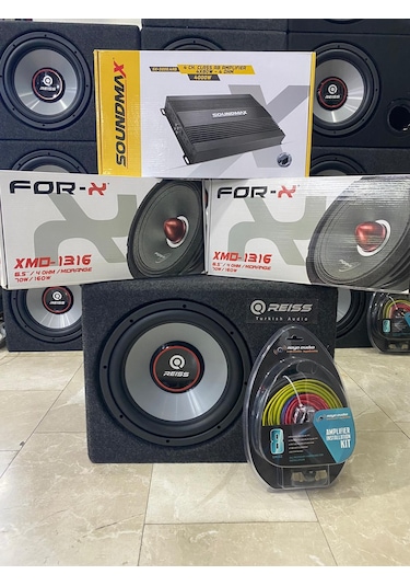 Forx Ful Paket Set Reıs Bass 16cm İkitakım Midrange Soundmax Anfi