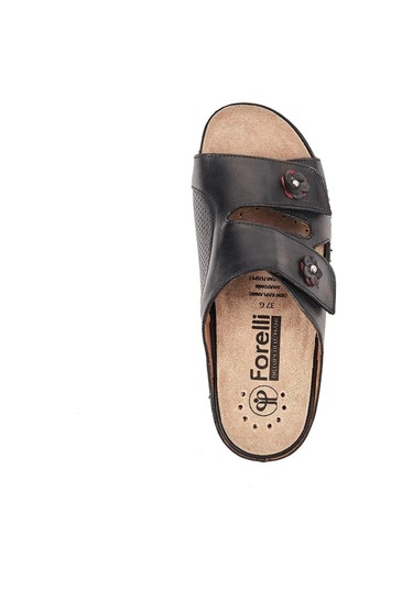 Forelli 22005 Ursula-g Siyah Kadın Hakiki Deri Terlik-siyah Siyah