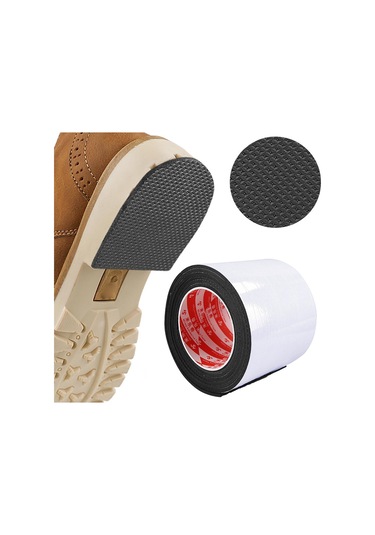 Suntek Ayakkabı Tabanı Koruyucu Kaymaz Taban Çıkartmaları 10cmx200cm Siyah