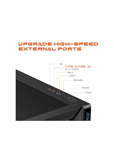 Gameagle Storm Bilgisayar Kasası / 850w +80 Power / 360 Sıvı Soğutma Siyah