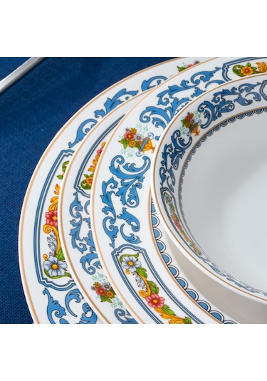 Karaca Forever Bone Vase 24 Parça 6 Kişilik Yemek Takımı Renkli