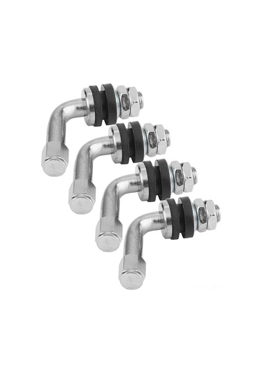 Reedark 90 Derece Açı Alüminyum + Kauçuk Lastik Valfi 4 Adet - Soğuğa, Isıya Ve Ozon'a Dayanıklı, Sızıntı Testi Yapılmış, Kolay Kurulum