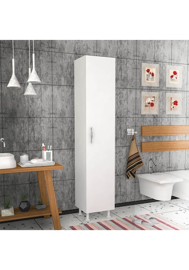 Moonlife 5 Raflı Banyo Boy Dolabı Çok Renkli