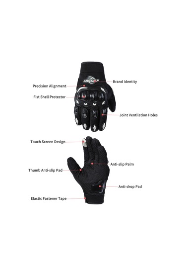 Bsddp Binici Kaymaz Anti-damla Motosiklet Sürme Eldiveni Xl Siyah - Yeşil Xl