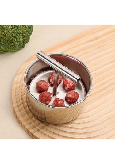 Fochsia 1 Adet 6 Delik Paslanmaz Çelik Köfte Makinesi Ev Ve Restoran Mutfakları İçin Gümüş