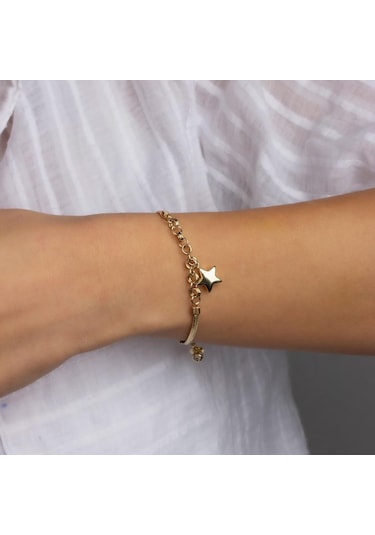 Altın Yıldız Bileklik BL0020 Sarı Altın