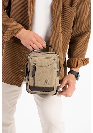 Kanvas Kumaş Erkek Postacı Çanta Omuz Çantası 20 12 Cm Çapraz Askılı Omuz Çantası Mega Çanta Siyah