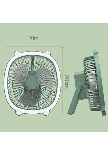 Mavi Usb Şarj Fanı Masaüstü Fan Yaz Evi Ofis Yatak Odası Küçük Fan Duvara Monte