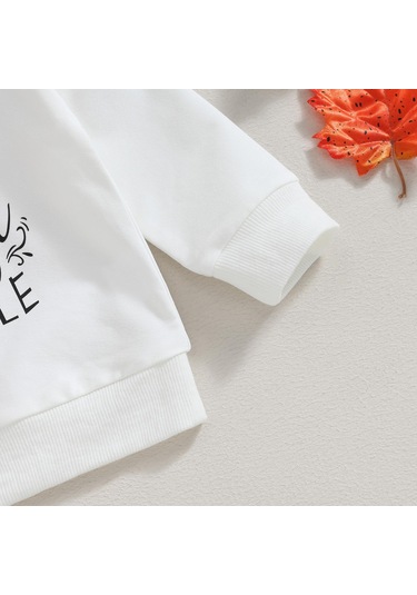 Beyaz Bebek Erkek Sonbahar Giysileri Set Kazak + Pantolon 2 Adet Bebek Yürüyor Çocuk Pamuk Ev Takım Elbise Kış Bahar Bebek Giysileri Beyaz