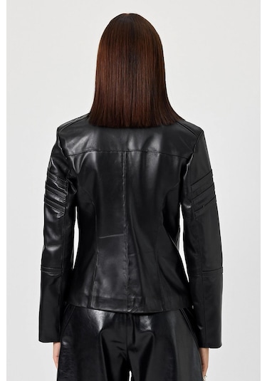 Raffaella Siyah Deri Mont Siyah