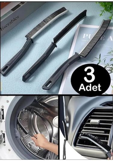 Reis Home 3 Adet Çok Amaçlı Ince Temizlik Fırçası - Derz Arası Ba