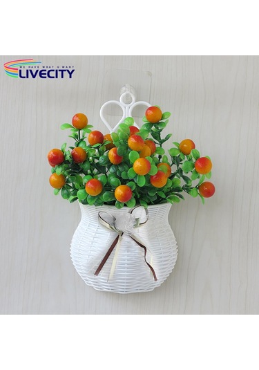 Lebihmurah 2706 Bitki Sepeti Yeniden Kullanılabilir Rustik Duvar Asma Bitki Bahçe Sepeti