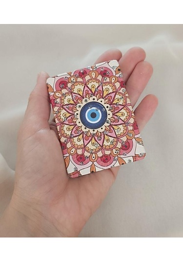Ayna Makyaj Aynası Nazar Kötü Göz Kovucu Model Cep El Aynası Çanta Seyahat Taşınabilir Çok Renkli