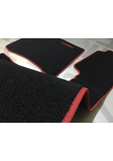 Toyota Corolla Uyumlu Kırmızı Bıyeli 2007-2012 Halı Paspas