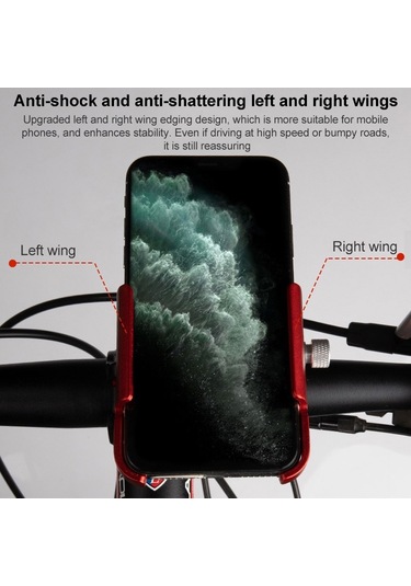 Gub P30 Alüminyum Bisiklet Telefon Tutucu Titanyum Rengi Titanyum Rengi