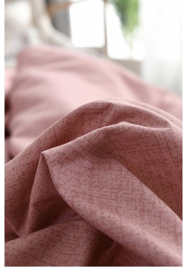 Alla Turca Tek Kişilik Ranforce Çift Taraflı Nevresim Seti - Çarşafsız Pudra/gri