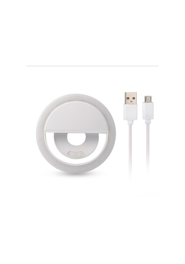 Singree "usb Şarjlı 3 Seviyeli Led Selfie Halka Işığı - Telefon & Kamera İçin Taşınabilir Aydınlatma" 112 Karakter Beyaz