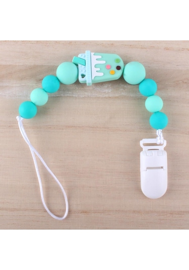 Bebek Gıda Sınıfı Silikon Emzik Zinciri Bebek Süt Fincan Silikon Molar Diş Kaşıyıcı Oyuncak Emzik Diş Kaşıyıcı Zinciri Şeffaf