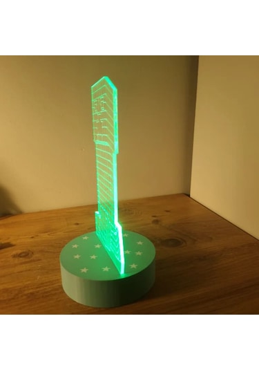 Minecraft Creeper 3d Led Gece Lambası Çocuklara Özel Hediyelik