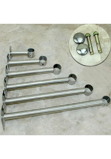 Trendooze Homyl 2x Paslanmaz Çelik Gardırop Kolu Braketi, 150mm, Modern Tasarım