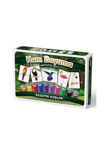 Egzotik Kuşlar Kum Boyama Aktivite Seti 5'Li