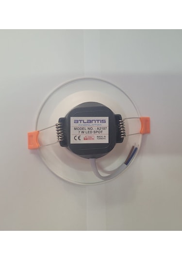 Atlantis 7w Smd Led Beyaz Işık Beyaz Kasa Krom Detaylı Led Spot