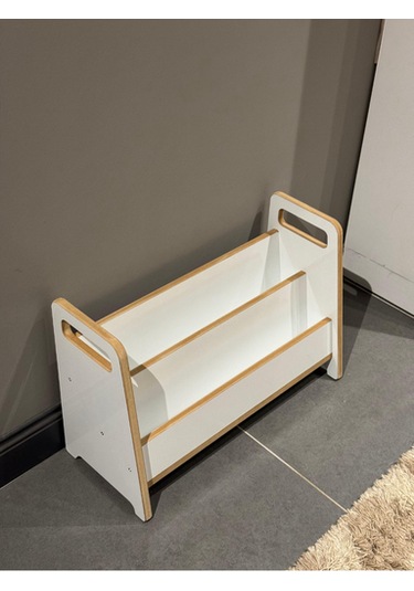 Montessori Mdf Çok Kullanışlı Beyaz Kitaplık