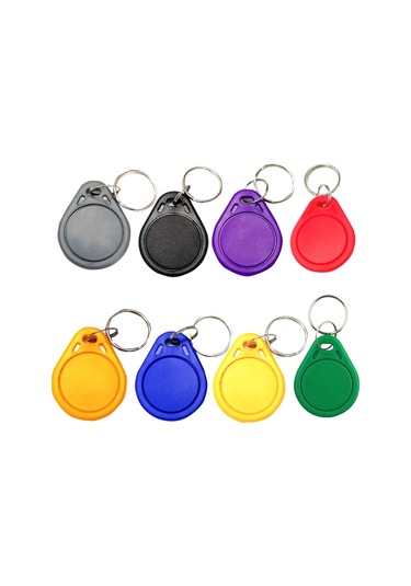 Sones 10 Adet Ic Erişim Kontrol Kartı Giriş Kontrolü M1 Uyumlu Fudan Rfid 13.56mhz Keyfob Sleutelhanger Etiketi Sleutelhanger Sarı