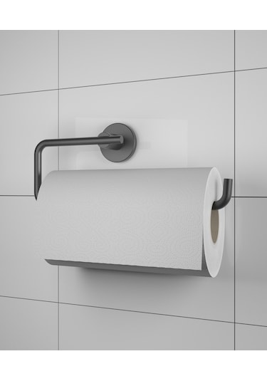 Ömür Boyu Paslanmaz Solo Havluluk Ve Havlu Askılığı Siyah N-009