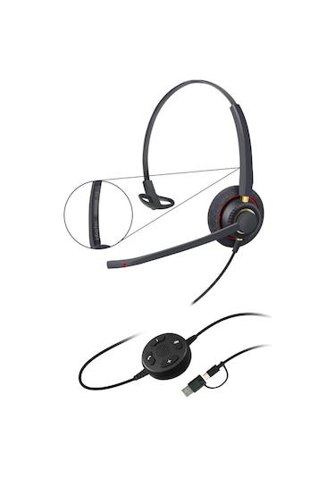 Inbertec UB805M Professional Mono Çağrı Merkezi Kulaklığı