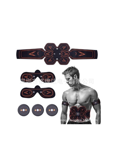 Teltree Karın Kası Geliştirme Kemeri - 4 Parça Masajlı Fitness Seti Çok Renkli