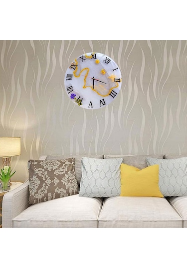 Epoksi Silikon Kalıp Roma Rakamlı Saat Kalıbı Battal Boy 40 Cm