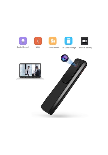 1080p Video Kamera Klipsli Mini Kamera Video Ses Kaydedici Usb Cep Kamerası Dahili Lityum Pil Tek Tuşla Hızlı Kayıt Ev Ofisi İçin