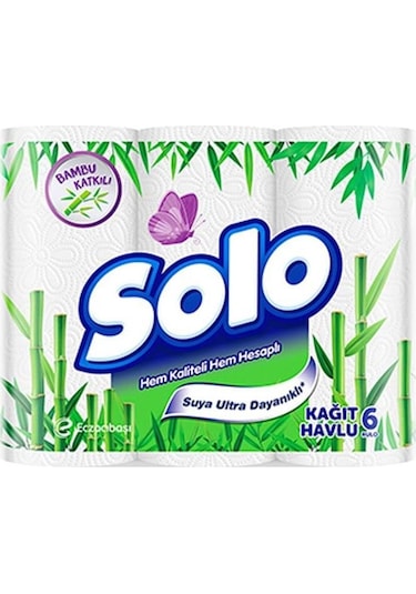 Solo Havlu Bambu Katkılı 6'lı
