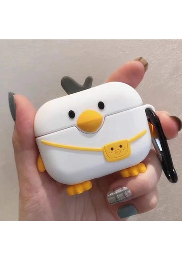 Samsung Galaxy Buds 3 / Galaxy Buds 3 Pro Uyumlu Figürlü Askılı Kılıf Sarı