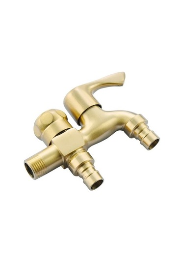 Joyhub Mingjin Shop2 B Tarzı Yüksek Li Pirinç Çift Kullanımlı Çamaşır Makinesi Musluk Banyo Köşe Musluk Dokunun Bahçe Dış Mekan Mikser Fuz3eı Beyaz