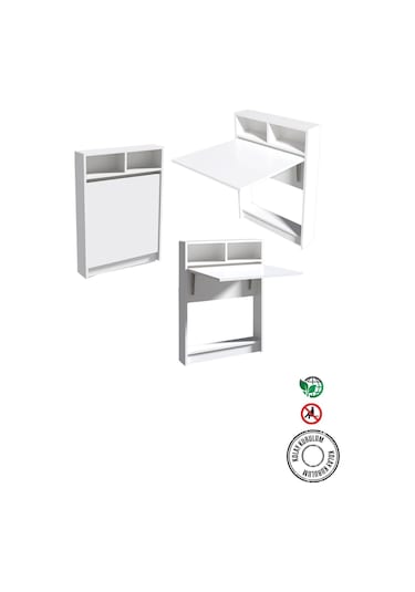 Decormet Bracked Çok Fonksiyonlu Masa Beyaz beyaz