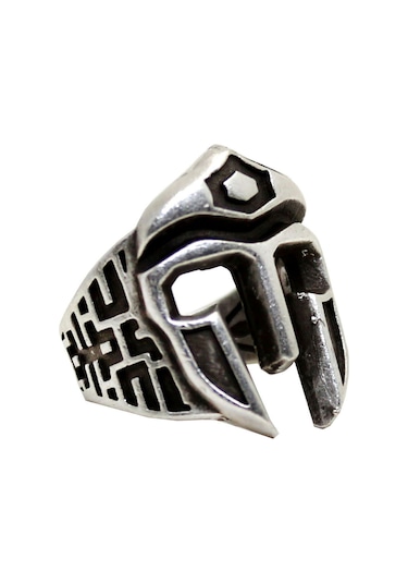 Senvemoda Şovalye Başlığı Gümüş Kaplama Yüzük Çok Renkli