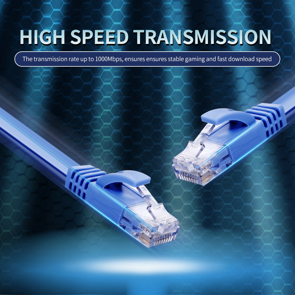 Qingmipy 10 Metre Mavi Rj45 Cat6 Saf Bakır Ağ Kablosu, 1000mbps 1000mhz Hızlı Veri Transferi, Ev Ve Ofis İçin