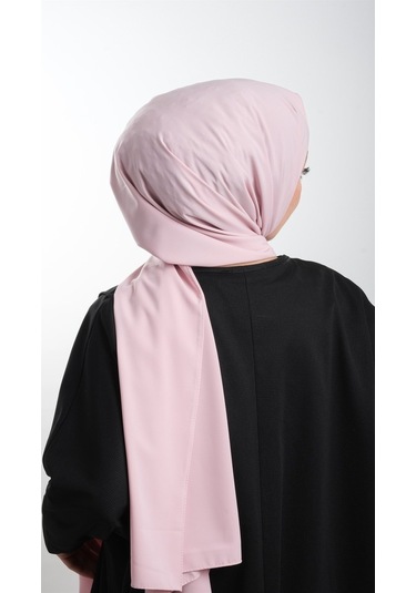 Pembe Düz Klasik Şal Medine Ipeği Sade 202103_04 Pembe