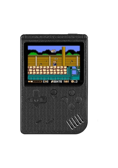 Youtek Taşınabilir 3 İnç Renkli Ekranlı El Konsolu, 400 Klasik Oyun, Av Çıkışı, Kumandalı, Siyah