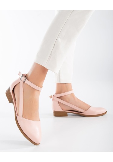 Rayna Kısa Topuk Cilt Ayakkabı Pudra