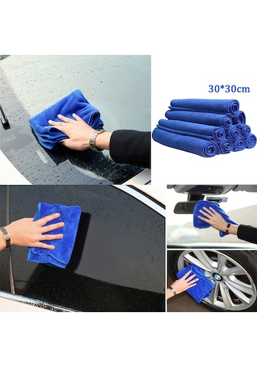 10 Adet Mikrofiber Araba Temizlik Havlusu Otomobil Motosiklet Yıkama Cam Ev Temizlik Küçük Havlu
