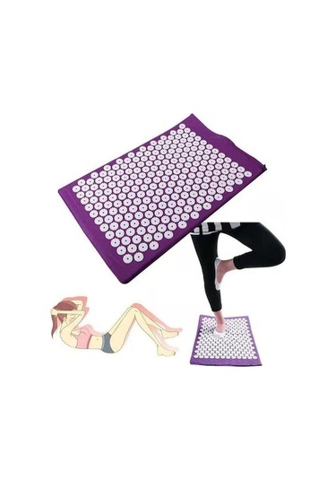 Moveevo Siyah Akupunktur Masajlı Fizyoterapi Matı - Yoga Ve Jimnastik İçin Akne Meridian Derman Matı Çok Renkli