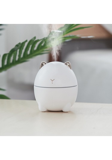 Konesam Usb Ev Ofis Nemlendirici 200ml - Sessiz Çalışma, Renkli Led Işık, Cilt Nemlendirme - Beyaz