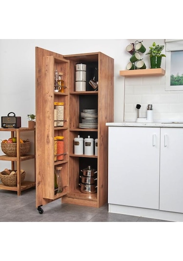 Just Home Tek Kapaklı Boy Kiler Dolabı - Atlantik Çam Atlantik Çam