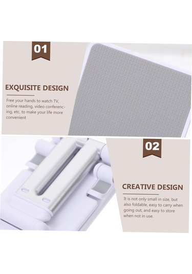 Telefon Ve Tablet Standı Yükseklik Ve Açısı Ayarlanabilir -beyaz